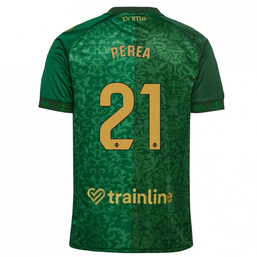 Danxen Kvinnor Paula Perea #21 Skogsgrön Mörk Guldbrun Bortatröja Matchtröjor 2026/27 Tröjor T-Tröja
