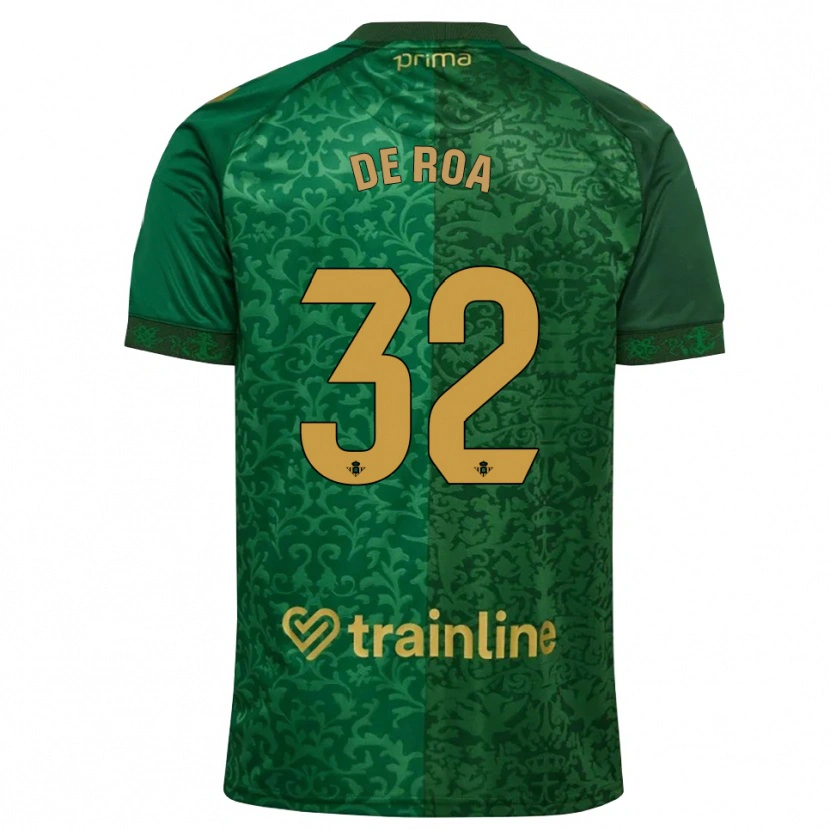 Danxen Kvinnor Carlos De Roa #32 Skogsgrön Mörk Guldbrun Bortatröja Matchtröjor 2026/27 Tröjor T-Tröja