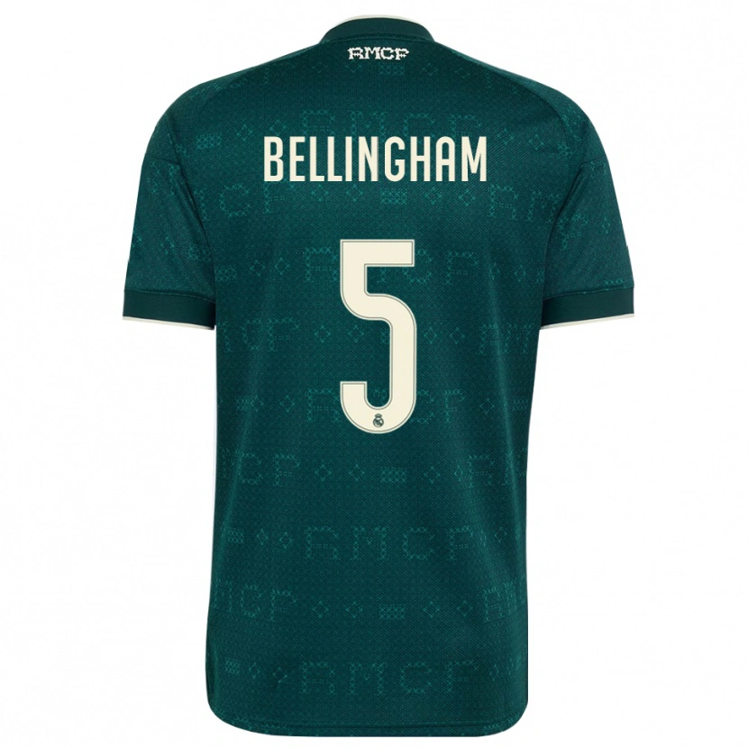 Danxen Kvinnor Jude Bellingham #5 Mörk Skiffergrå Vit Bortatröja Matchtröjor 2026/27 Tröjor T-Tröja