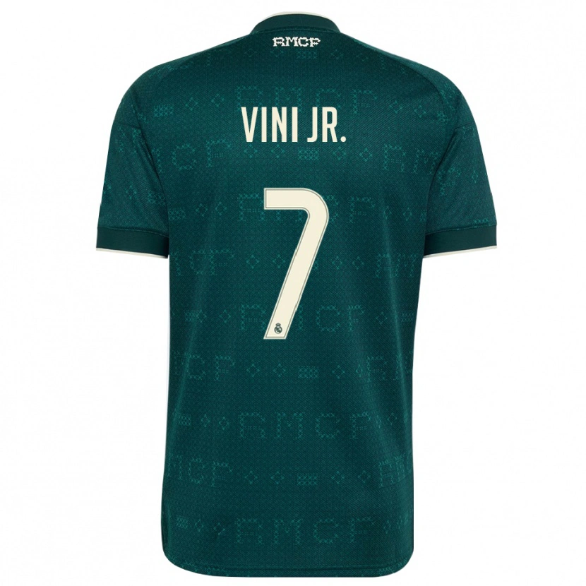 Danxen Kvinnor Vinicius Junior #7 Mörk Skiffergrå Vit Bortatröja Matchtröjor 2026/27 Tröjor T-Tröja