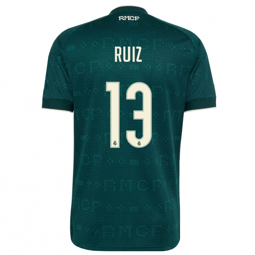 Danxen Kvinnor Guillermo Ruiz #13 Mörk Skiffergrå Vit Bortatröja Matchtröjor 2026/27 Tröjor T-Tröja