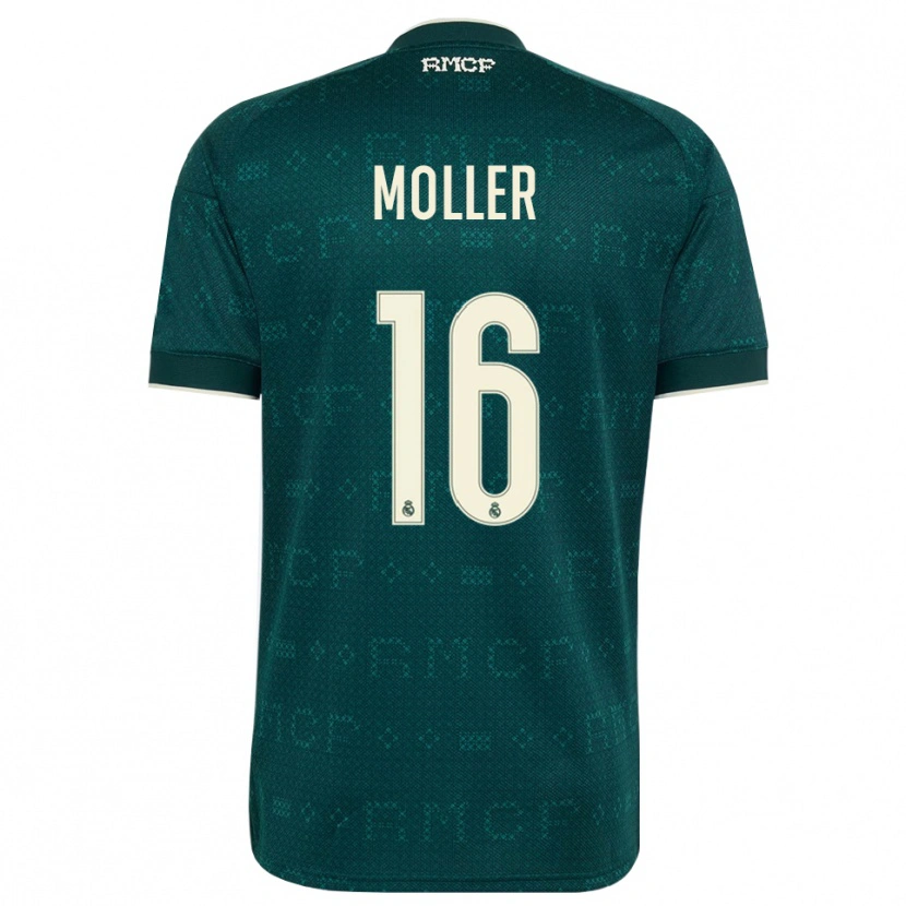 Danxen Kvinnor Caroline Moller #16 Mörk Skiffergrå Vit Bortatröja Matchtröjor 2026/27 Tröjor T-Tröja