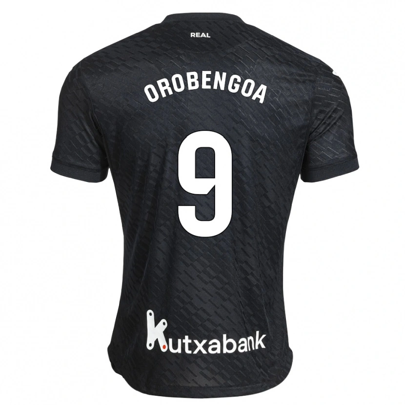 Danxen Kvinnor Ekain Orobengoa #9 Svart Vit Bortatröja Matchtröjor 2026/27 Tröjor T-Tröja