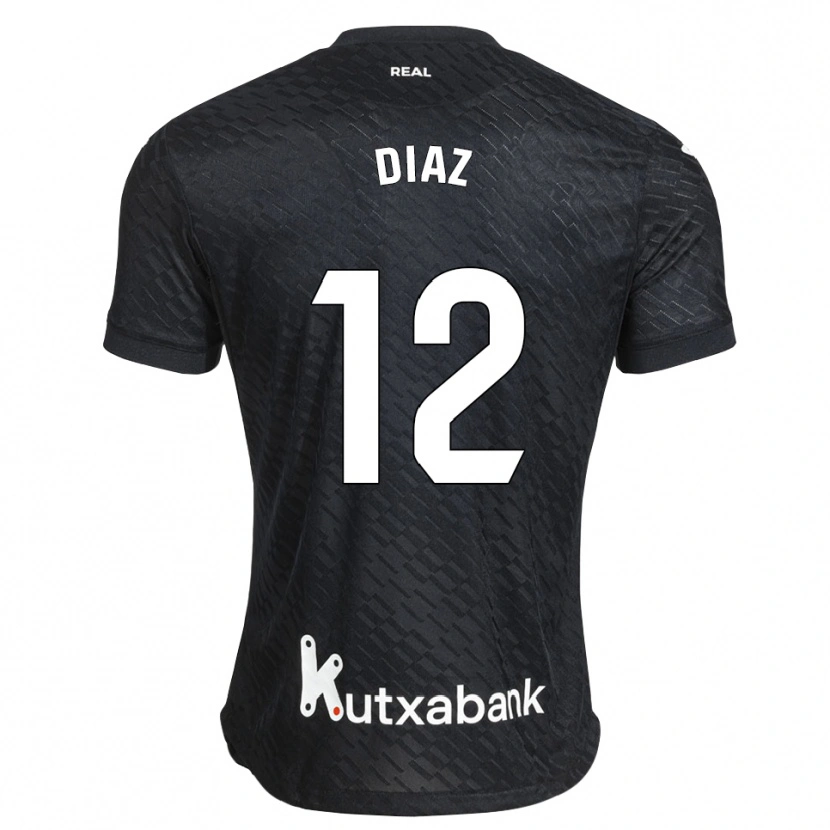Danxen Kvinnor Ekain Díaz #12 Svart Vit Bortatröja Matchtröjor 2026/27 Tröjor T-Tröja