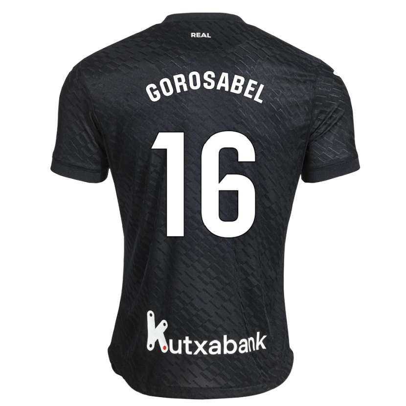 Danxen Kvinnor Gorka Gorosabel #16 Svart Vit Bortatröja Matchtröjor 2026/27 Tröjor T-Tröja