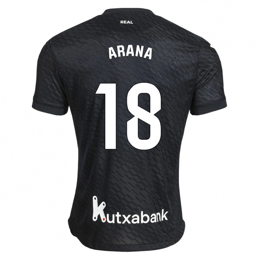 Danxen Kvinnor Pello Arana #18 Svart Vit Bortatröja Matchtröjor 2026/27 Tröjor T-Tröja