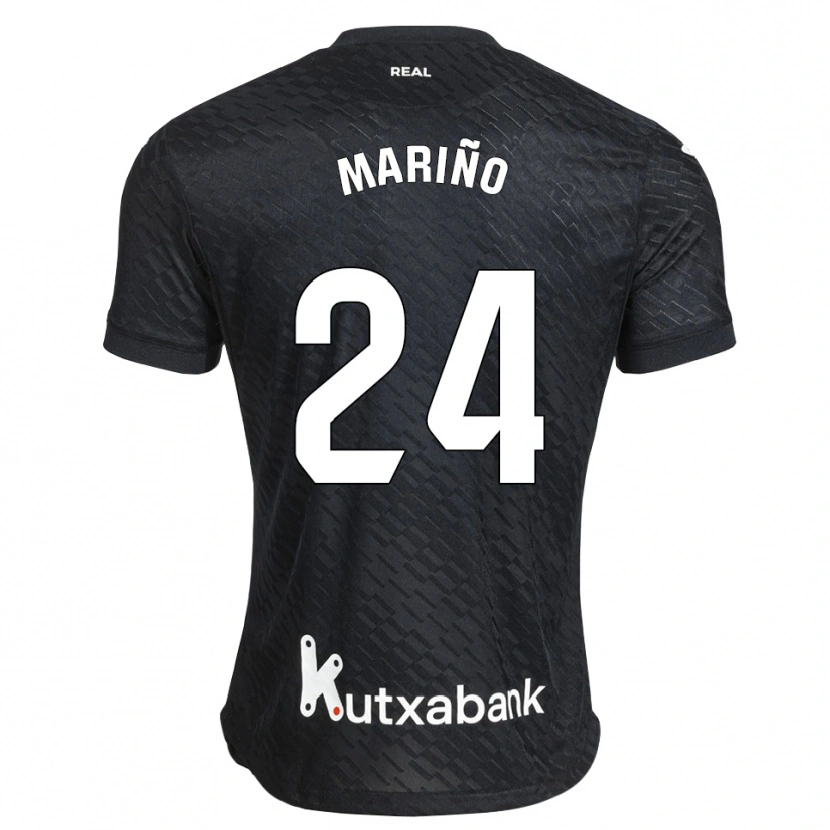 Danxen Kvinnor Omar Mariño #24 Svart Vit Bortatröja Matchtröjor 2026/27 Tröjor T-Tröja