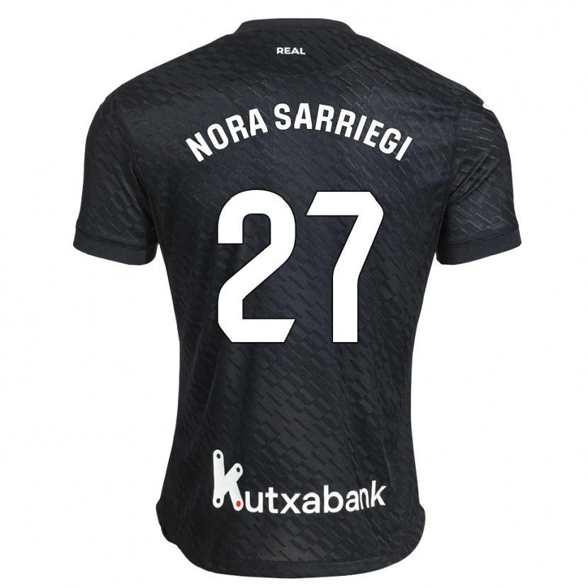 Danxen Kvinnor Nora Sarriegi Galdos #27 Svart Vit Bortatröja Matchtröjor 2026/27 Tröjor T-Tröja