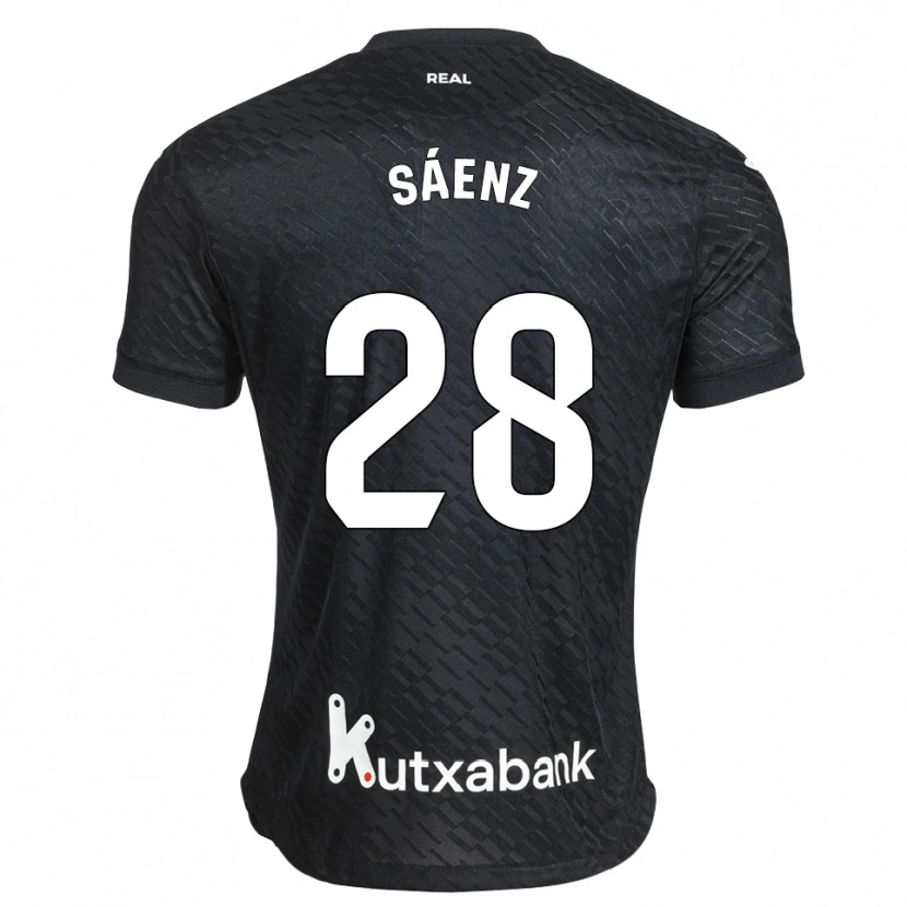 Danxen Kvinnor Manuel Sáenz #28 Svart Vit Bortatröja Matchtröjor 2026/27 Tröjor T-Tröja
