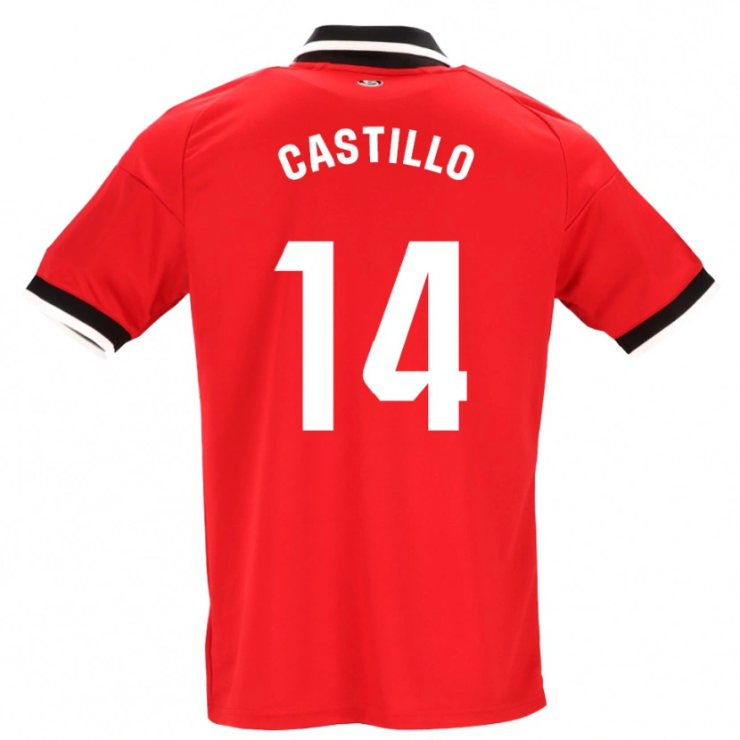 Danxen Kvinnor Silvio Castillo #14 Svart Vit Röd Bortatröja Matchtröjor 2026/27 Tröjor T-Tröja