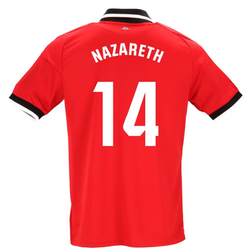 Danxen Kvinnor Nazareth Martín #14 Svart Vit Röd Bortatröja Matchtröjor 2026/27 Tröjor T-Tröja