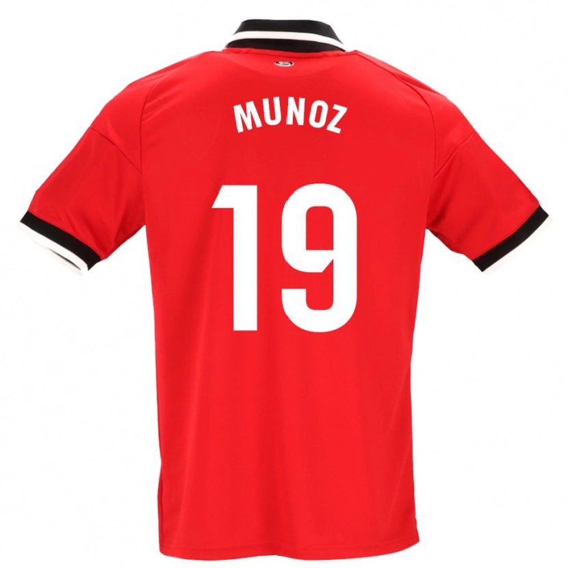 Danxen Kvinnor Iker Muñoz #19 Svart Vit Röd Bortatröja Matchtröjor 2026/27 Tröjor T-Tröja