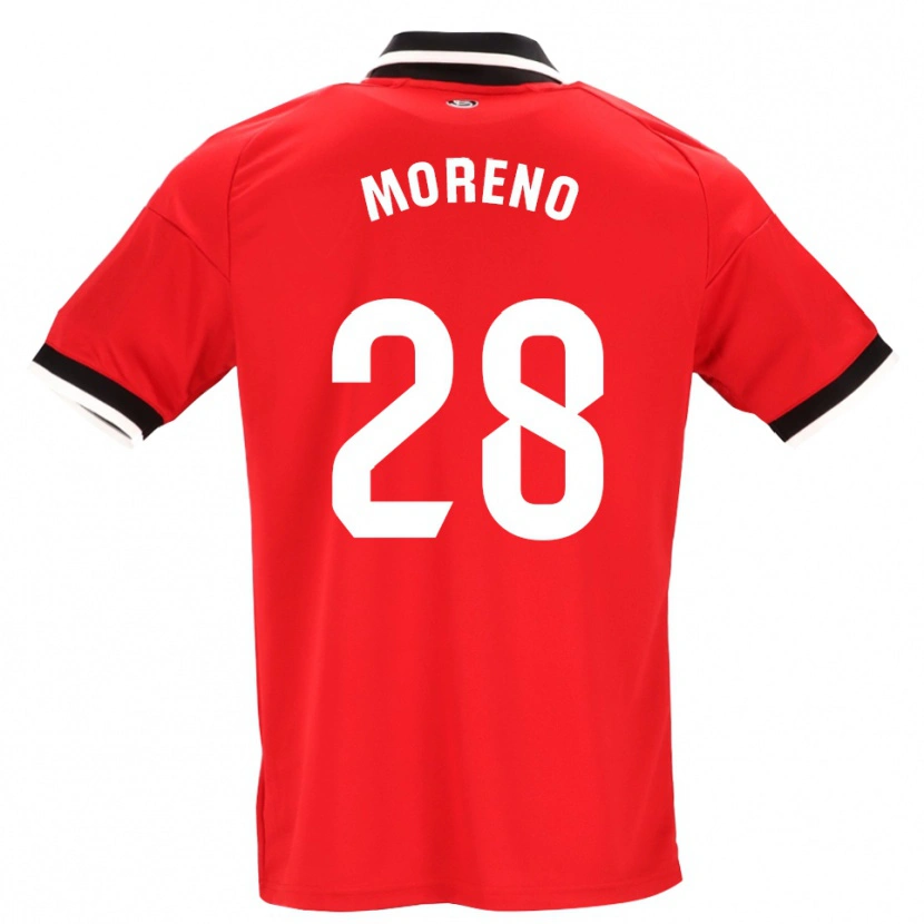 Danxen Kvinnor Fernando Moreno #28 Svart Vit Röd Bortatröja Matchtröjor 2026/27 Tröjor T-Tröja