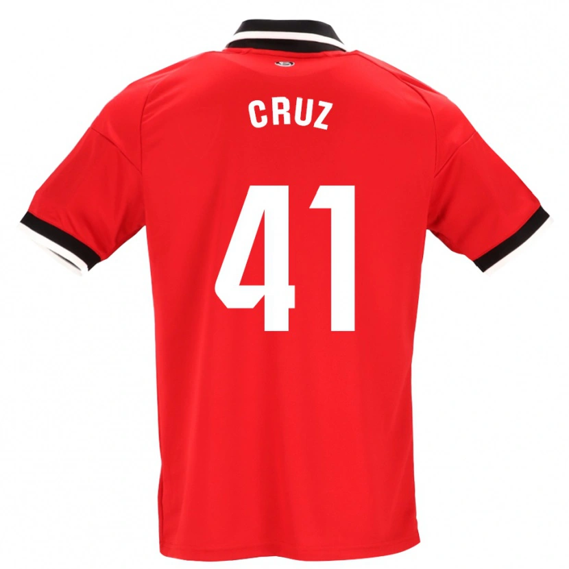 Danxen Kvinnor Jesús Cruz #41 Svart Vit Röd Bortatröja Matchtröjor 2026/27 Tröjor T-Tröja