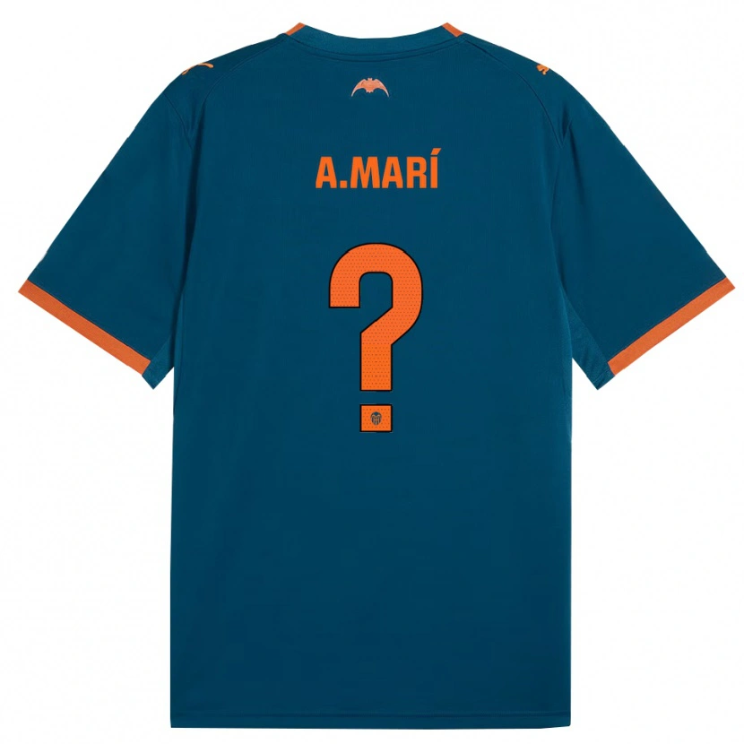 Danxen Kvinnor Alberto Marí #0 Stålblå Orange Bortatröja Matchtröjor 2026/27 Tröjor T-Tröja