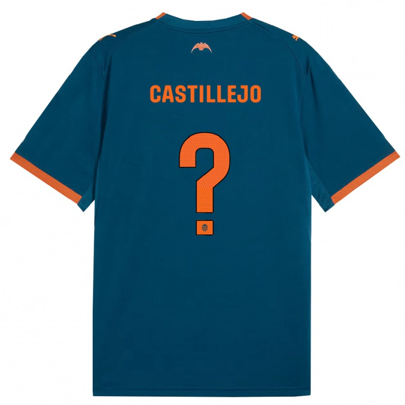 Danxen Kvinnor Samu Castillejo #0 Stålblå Orange Bortatröja Matchtröjor 2026/27 Tröjor T-Tröja