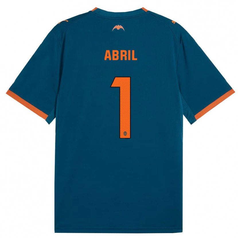 Danxen Kvinnor Vicent Abril #1 Stålblå Orange Bortatröja Matchtröjor 2026/27 Tröjor T-Tröja