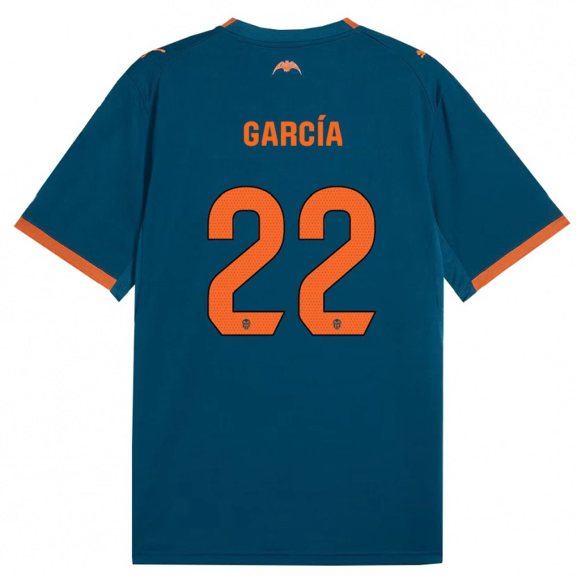 Danxen Kvinnor Pablo García #22 Stålblå Orange Bortatröja Matchtröjor 2026/27 Tröjor T-Tröja
