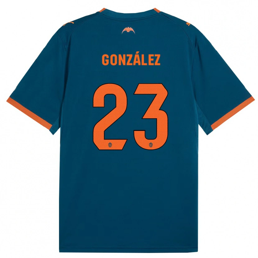 Danxen Kvinnor Mario González #23 Stålblå Orange Bortatröja Matchtröjor 2026/27 Tröjor T-Tröja