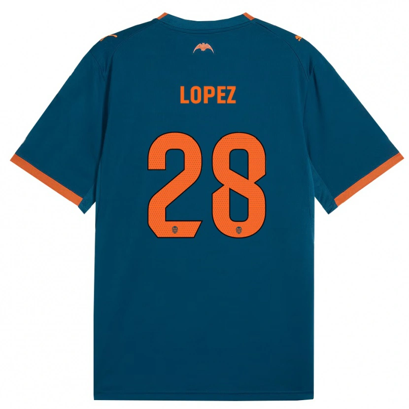 Danxen Kvinnor Saray Lopez #28 Stålblå Orange Bortatröja Matchtröjor 2026/27 Tröjor T-Tröja