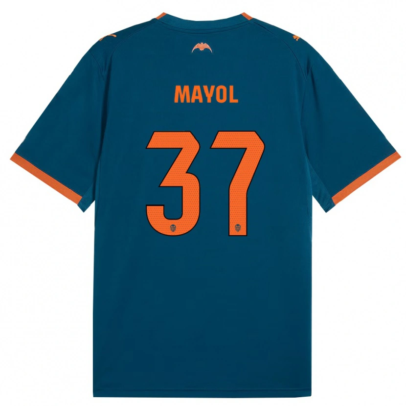 Danxen Kvinnor Aaron Mayol #37 Stålblå Orange Bortatröja Matchtröjor 2026/27 Tröjor T-Tröja