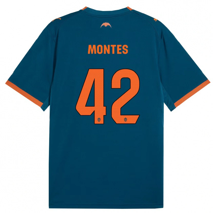 Danxen Kvinnor Jan Montes #42 Stålblå Orange Bortatröja Matchtröjor 2026/27 Tröjor T-Tröja