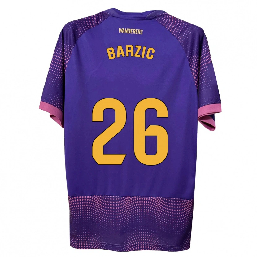 Danxen Kvinnor Matia Barzic #26 Lila Vit Rosa Bortatröja Matchtröjor 2026/27 Tröjor T-Tröja