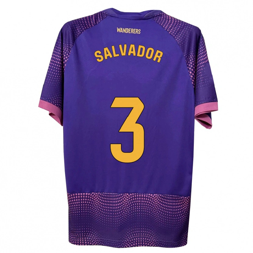 Danxen Kvinnor Nico Salvador #3 Lila Vit Rosa Bortatröja Matchtröjor 2026/27 Tröjor T-Tröja