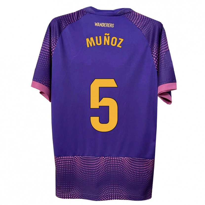 Danxen Kvinnor Ismael Muñoz #5 Lila Vit Rosa Bortatröja Matchtröjor 2026/27 Tröjor T-Tröja