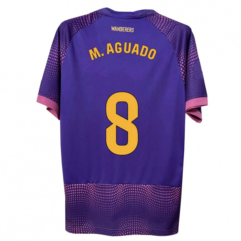 Danxen Kvinnor Marc Aguado #8 Lila Vit Rosa Bortatröja Matchtröjor 2026/27 Tröjor T-Tröja