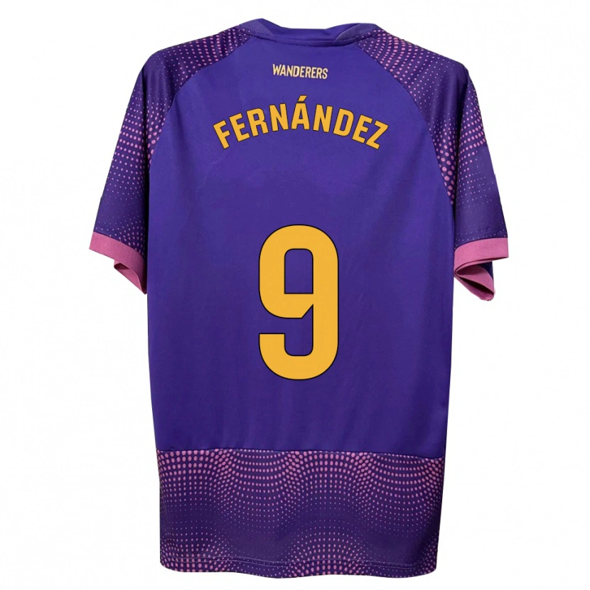 Danxen Kvinnor Ismael Fernández #9 Lila Vit Rosa Bortatröja Matchtröjor 2026/27 Tröjor T-Tröja