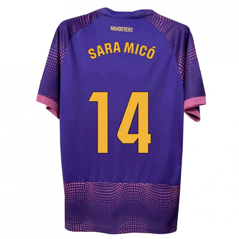 Danxen Kvinnor Sara Micó #14 Lila Vit Rosa Bortatröja Matchtröjor 2026/27 Tröjor T-Tröja