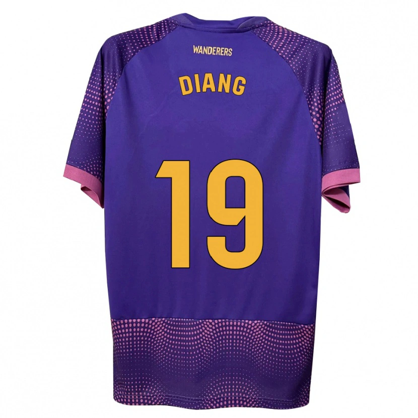 Danxen Kvinnor Grady Diangana #19 Lila Vit Rosa Bortatröja Matchtröjor 2026/27 Tröjor T-Tröja