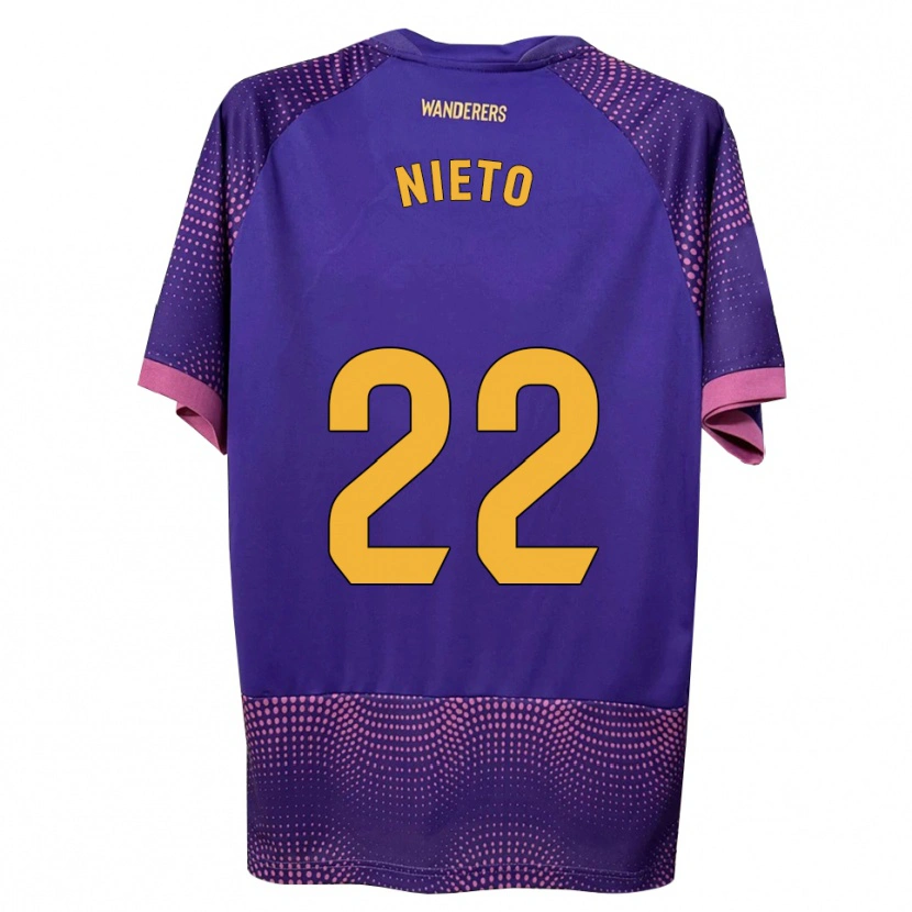 Danxen Kvinnor Dani Nieto #22 Lila Vit Rosa Bortatröja Matchtröjor 2026/27 Tröjor T-Tröja