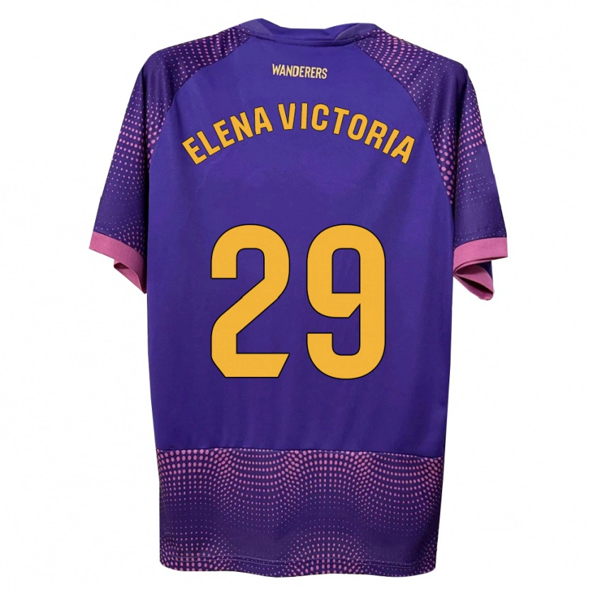 Danxen Kvinnor Elena Victoria Mas Berna #29 Lila Vit Rosa Bortatröja Matchtröjor 2026/27 Tröjor T-Tröja