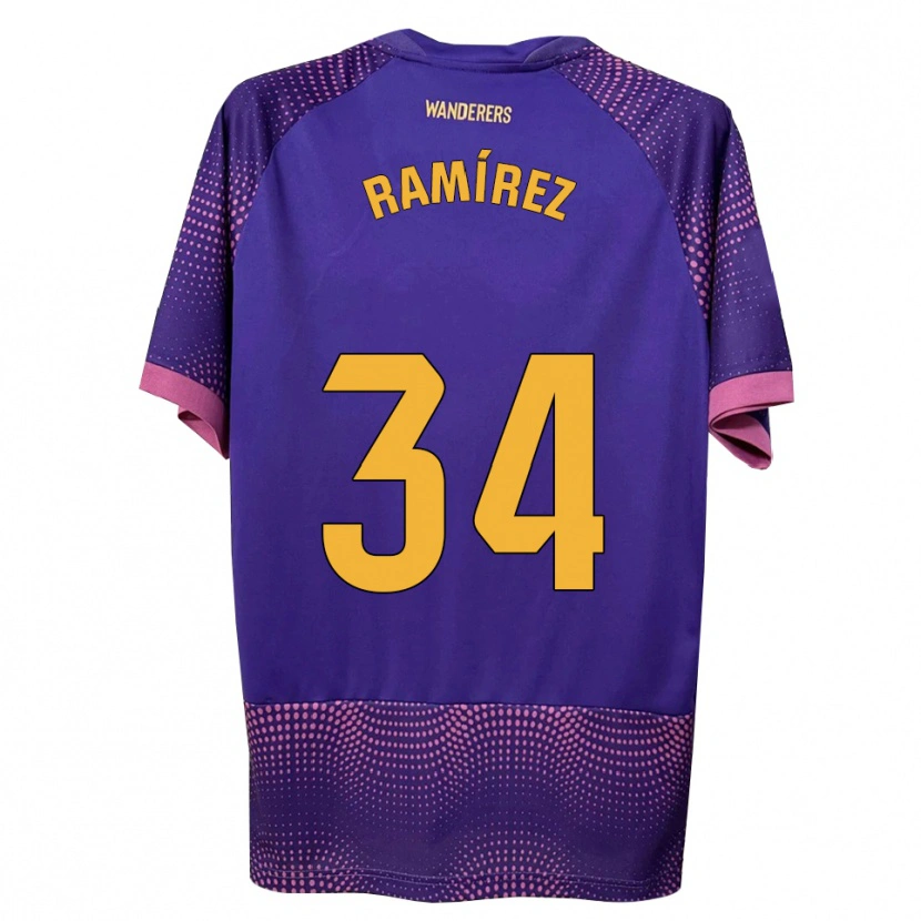 Danxen Kvinnor Jalmar Ramírez #34 Lila Vit Rosa Bortatröja Matchtröjor 2026/27 Tröjor T-Tröja