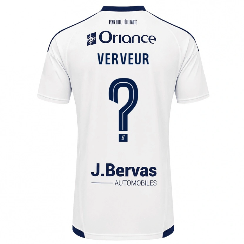 Danxen Kvinnor Titouan Verveur #0 Marinblå Vit Bortatröja Matchtröjor 2026/27 Tröjor T-Tröja