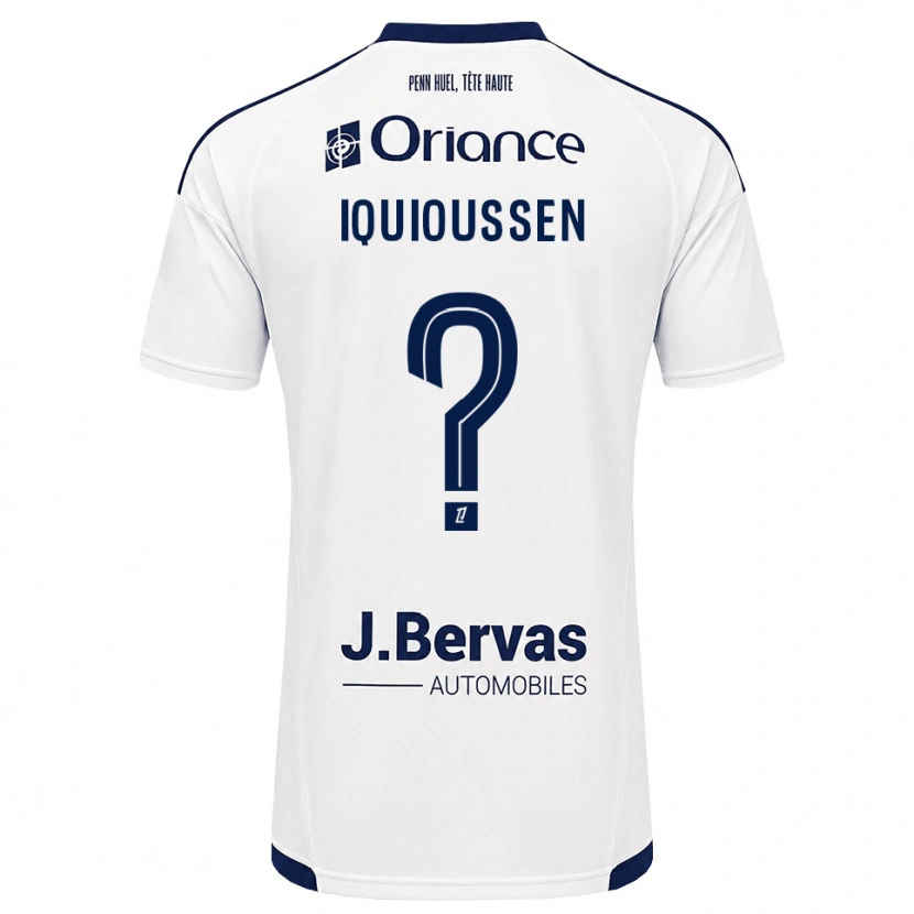 Danxen Kvinnor Adam Iquioussen #0 Marinblå Vit Bortatröja Matchtröjor 2026/27 Tröjor T-Tröja
