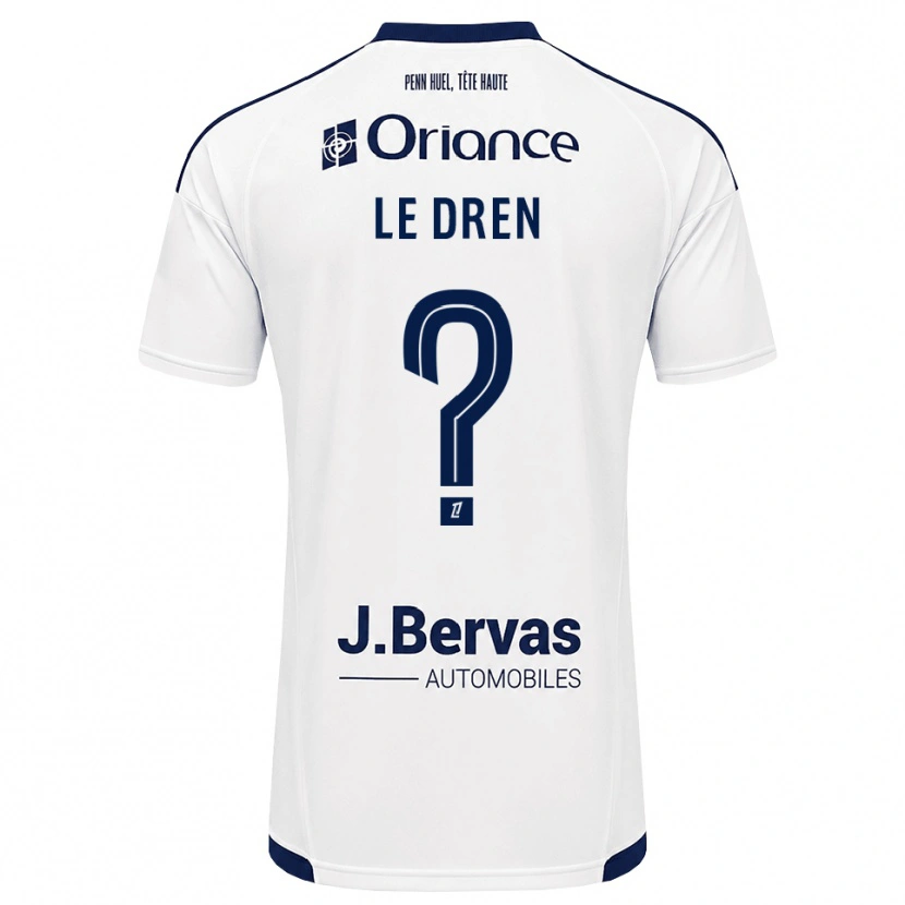 Danxen Kvinnor Enora Le Dren #0 Marinblå Vit Bortatröja Matchtröjor 2026/27 Tröjor T-Tröja