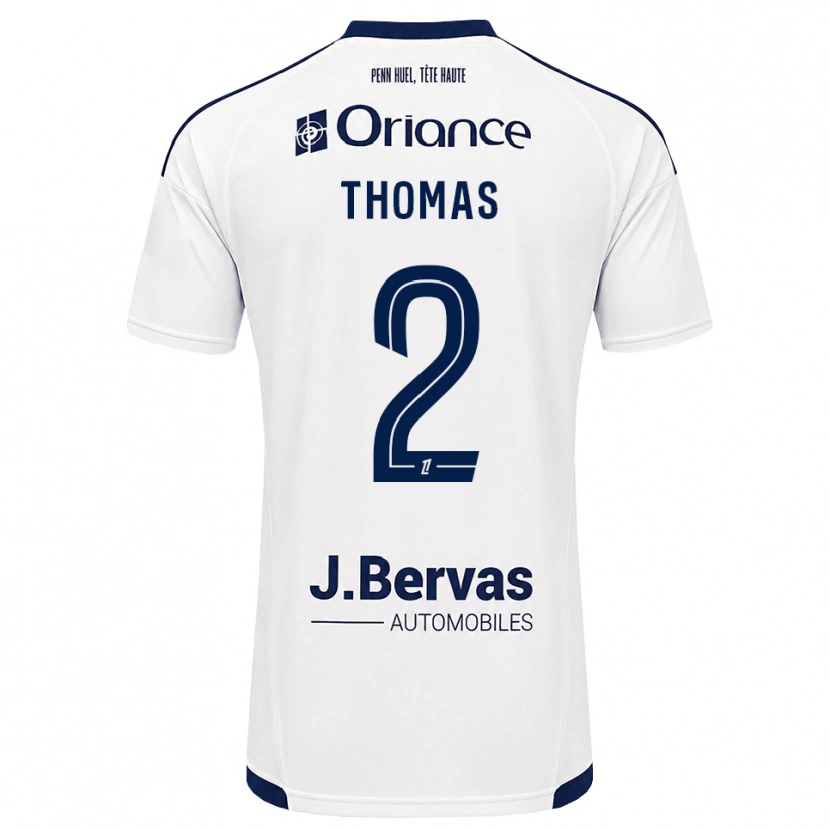 Danxen Kvinnor Nathan Thomas #2 Marinblå Vit Bortatröja Matchtröjor 2026/27 Tröjor T-Tröja