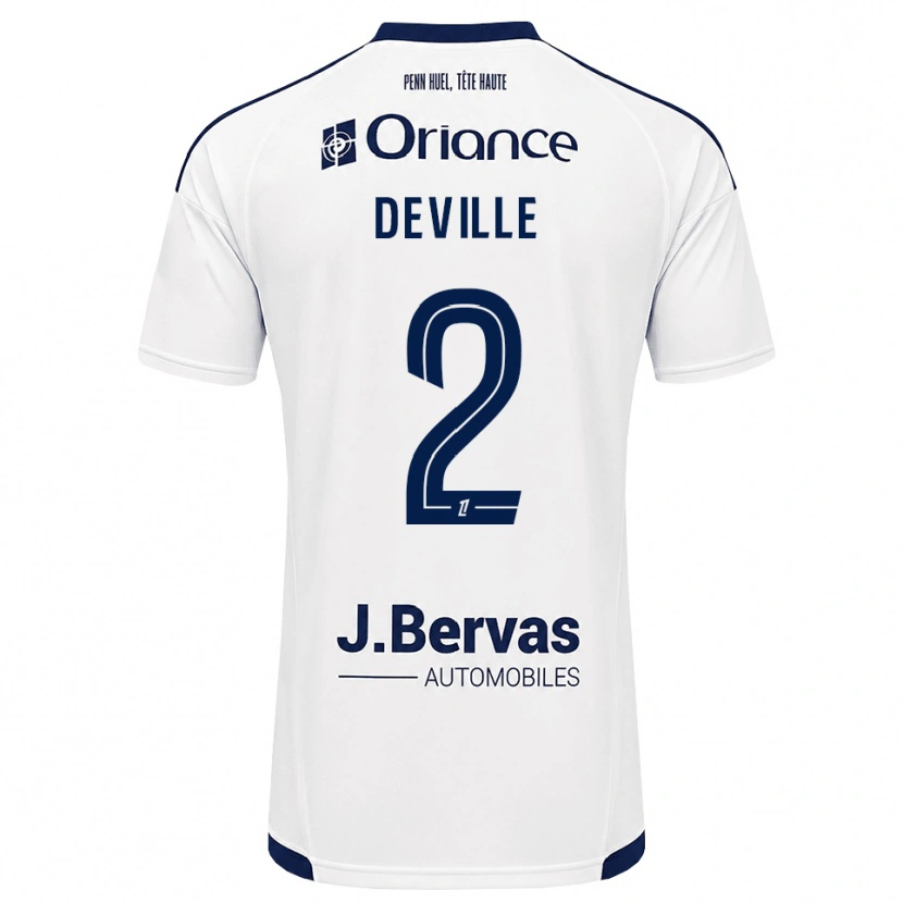 Danxen Kvinnor Lilian Deville #2 Marinblå Vit Bortatröja Matchtröjor 2026/27 Tröjor T-Tröja