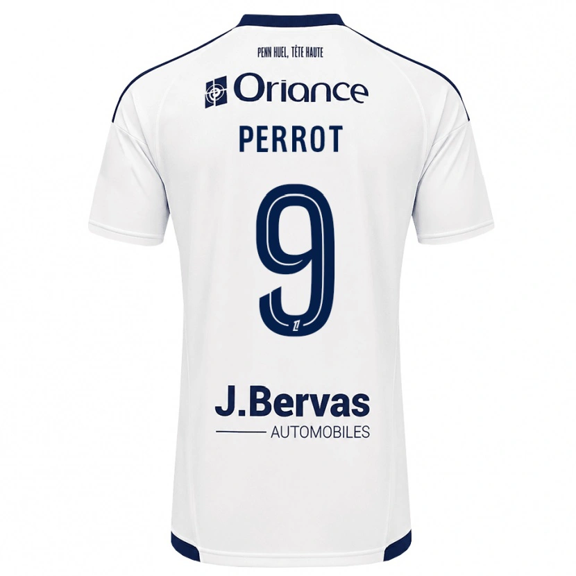 Danxen Kvinnor Maël Perrot #9 Marinblå Vit Bortatröja Matchtröjor 2026/27 Tröjor T-Tröja