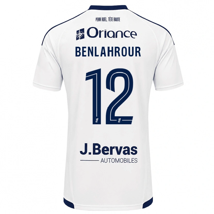 Danxen Kvinnor Ilyes Benlahrour #12 Marinblå Vit Bortatröja Matchtröjor 2026/27 Tröjor T-Tröja