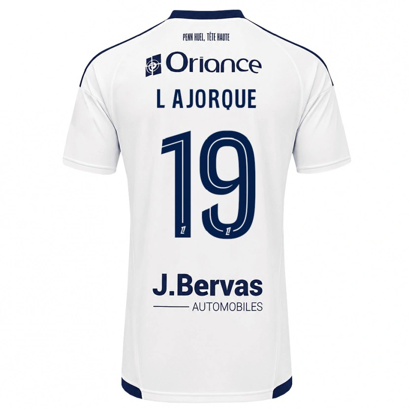 Danxen Kvinnor Ludovic Ajorque #19 Marinblå Vit Bortatröja Matchtröjor 2026/27 Tröjor T-Tröja