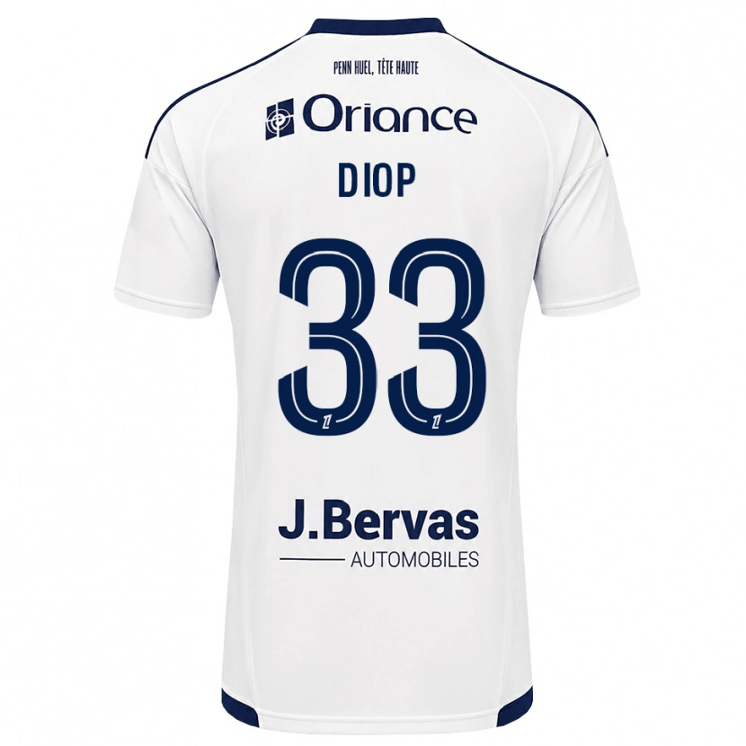 Danxen Kvinnor Saliou Diop #33 Marinblå Vit Bortatröja Matchtröjor 2026/27 Tröjor T-Tröja