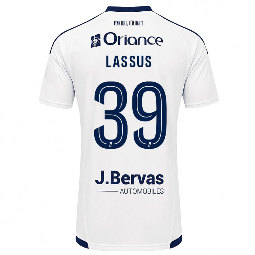 Danxen Kvinnor Axel Lassus #39 Marinblå Vit Bortatröja Matchtröjor 2026/27 Tröjor T-Tröja