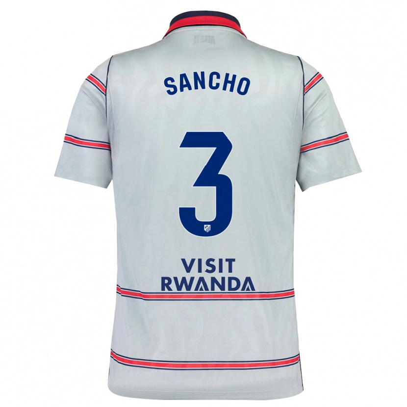 Danxen Kvinnor Diego Sancho #3 Grå Röd Marinblå Tredjesatsen Matchtröjor 2026/27 Tröjor T-Tröja