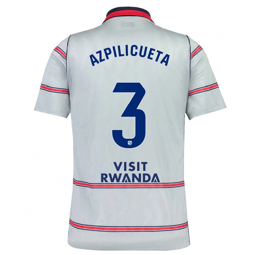 Danxen Kvinnor César Azpilicueta #3 Grå Röd Marinblå Tredjesatsen Matchtröjor 2026/27 Tröjor T-Tröja