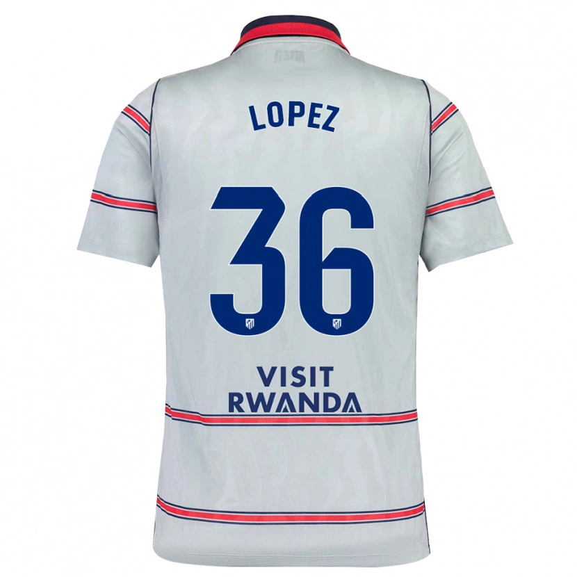 Danxen Kvinnor David Lopez #36 Grå Röd Marinblå Tredjesatsen Matchtröjor 2026/27 Tröjor T-Tröja