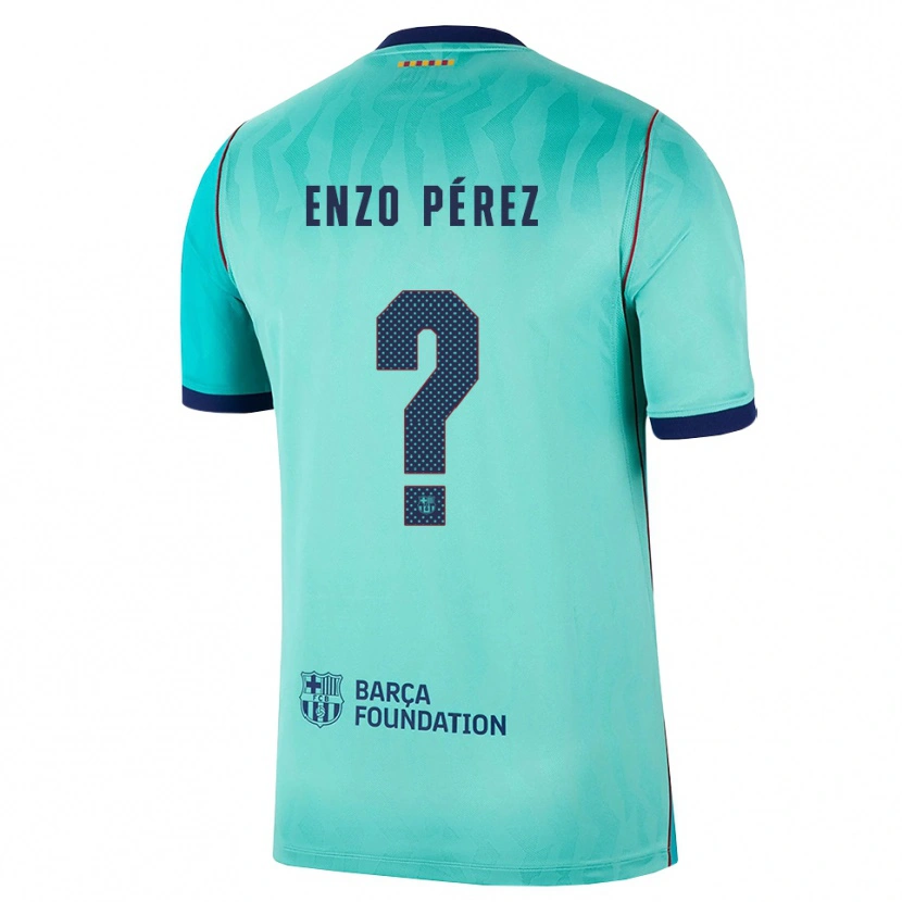 Danxen Kvinnor Enzo Pérez #0 Aqua Mörk Turkosa Kunglig Blå Tredjesatsen Matchtröjor 2026/27 Tröjor T-Tröja